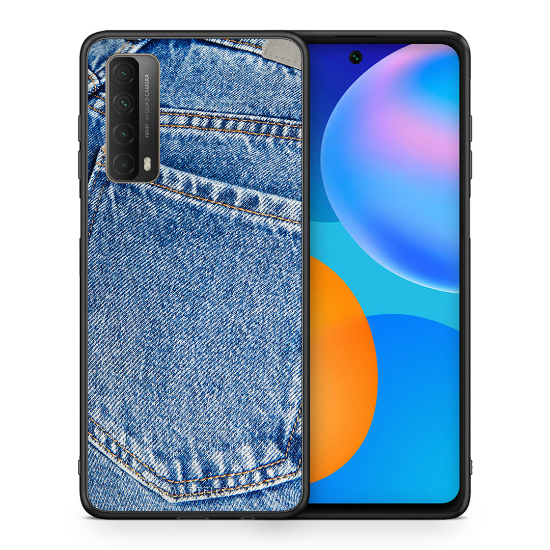 Θήκη Huawei P Smart 2021 Jeans Pocket από τη Smartfits με σχέδιο στο πίσω μέρος και μαύρο περίβλημα | Huawei P Smart 2021 Jeans Pocket case with colorful back and black bezels