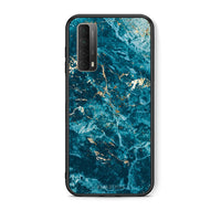 Thumbnail for Θήκη Huawei P Smart 2021 Marble Blue από τη Smartfits με σχέδιο στο πίσω μέρος και μαύρο περίβλημα | Huawei P Smart 2021 Marble Blue case with colorful back and black bezels