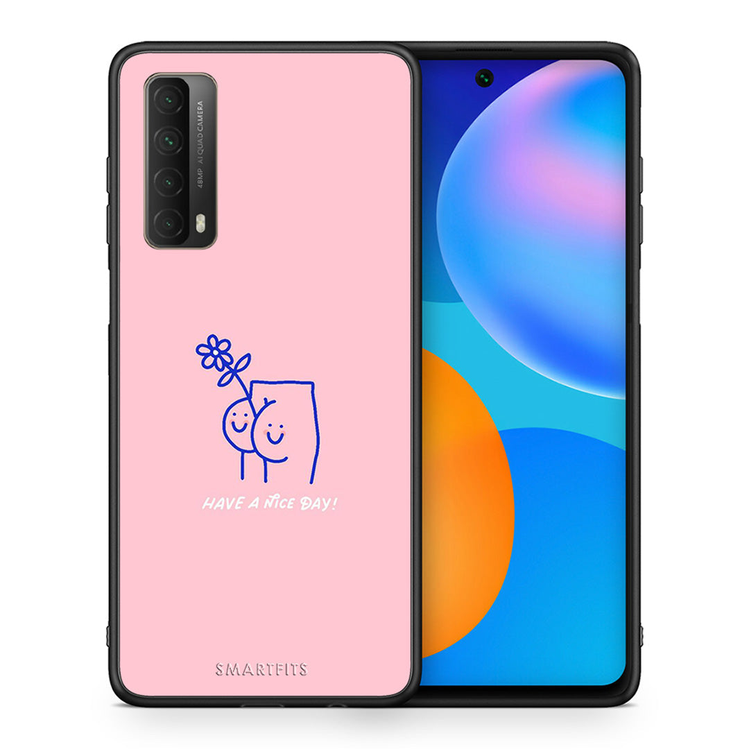 Θήκη Huawei P Smart 2021 Nice Day από τη Smartfits με σχέδιο στο πίσω μέρος και μαύρο περίβλημα | Huawei P Smart 2021 Nice Day case with colorful back and black bezels