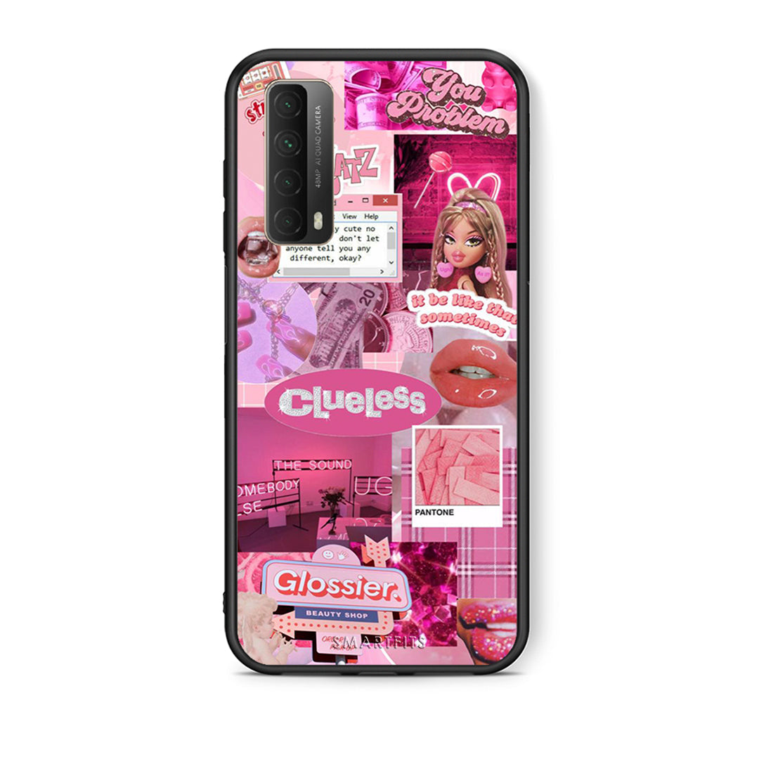 Θήκη Αγίου Βαλεντίνου Huawei P Smart 2021 Pink Love από τη Smartfits με σχέδιο στο πίσω μέρος και μαύρο περίβλημα | Huawei P Smart 2021 Pink Love case with colorful back and black bezels