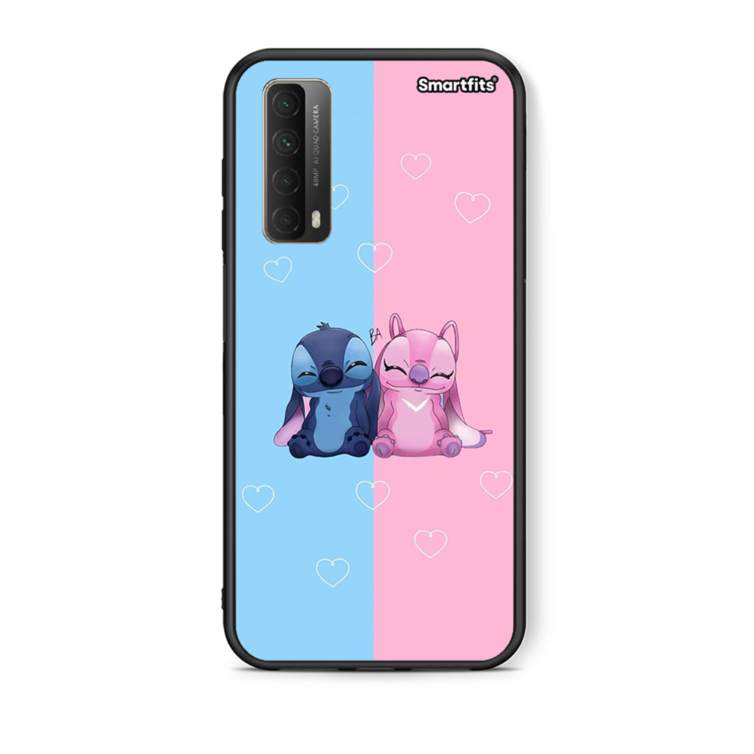 Θήκη Huawei P Smart 2021 Stitch And Angel από τη Smartfits με σχέδιο στο πίσω μέρος και μαύρο περίβλημα | Huawei P Smart 2021 Stitch And Angel case with colorful back and black bezels