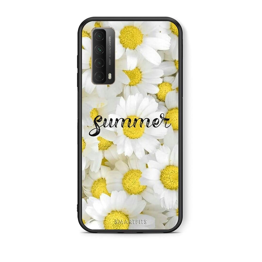 Θήκη Huawei P Smart 2021 Summer Daisies από τη Smartfits με σχέδιο στο πίσω μέρος και μαύρο περίβλημα | Huawei P Smart 2021 Summer Daisies case with colorful back and black bezels