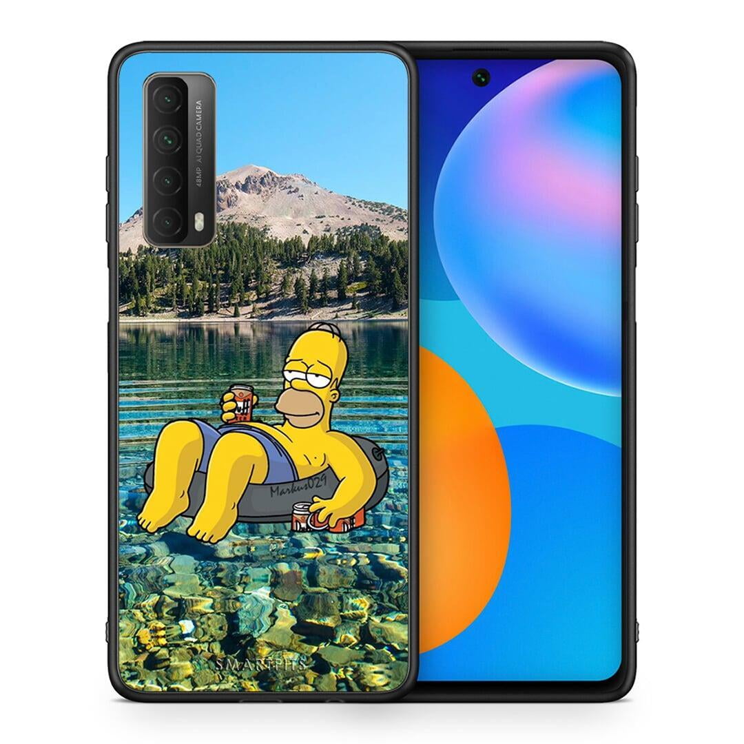 Θήκη Huawei P Smart 2021 Summer Happiness από τη Smartfits με σχέδιο στο πίσω μέρος και μαύρο περίβλημα | Huawei P Smart 2021 Summer Happiness case with colorful back and black bezels