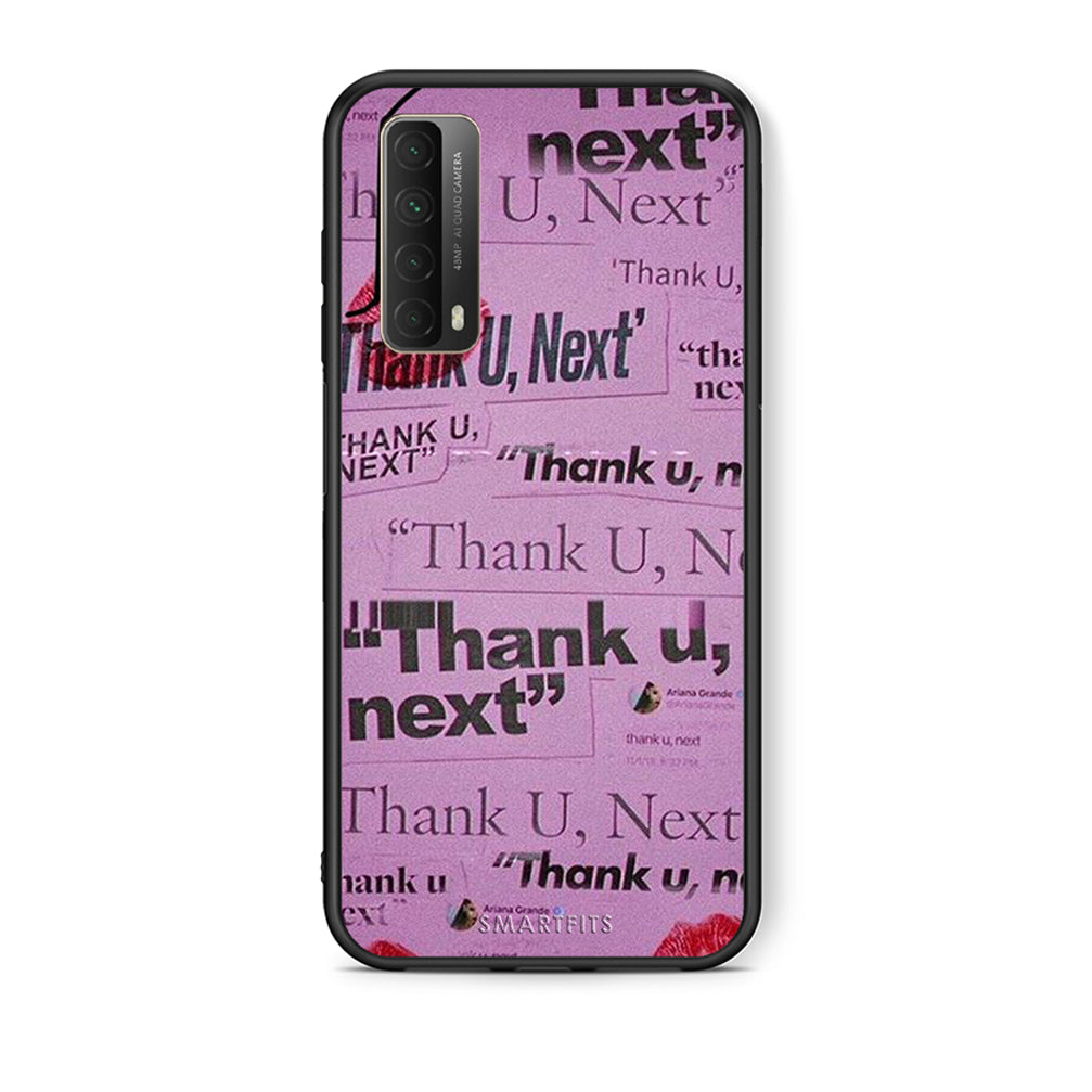 Θήκη Αγίου Βαλεντίνου Huawei P Smart 2021 Thank You Next από τη Smartfits με σχέδιο στο πίσω μέρος και μαύρο περίβλημα | Huawei P Smart 2021 Thank You Next case with colorful back and black bezels