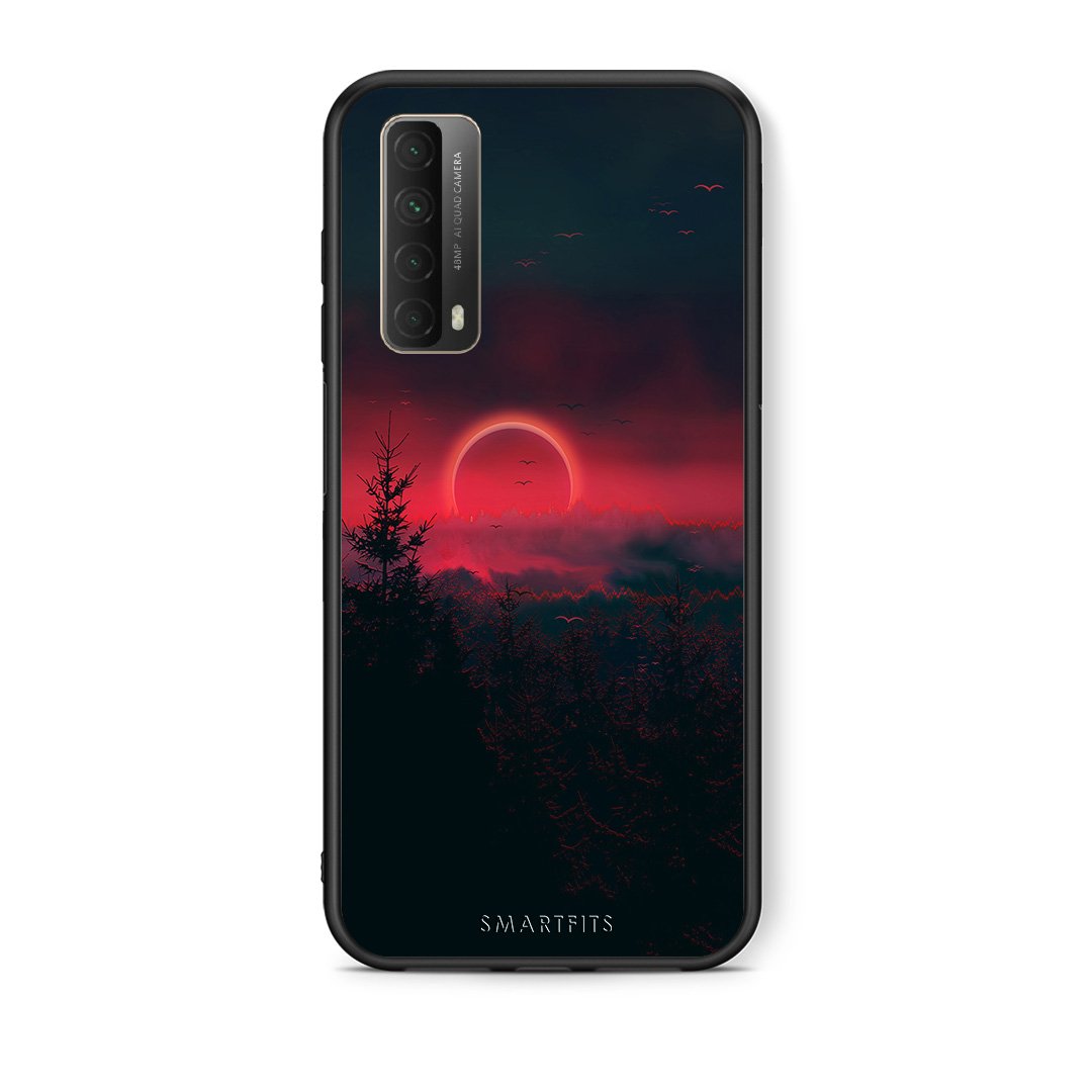 Θήκη Huawei P Smart 2021 Sunset Tropic από τη Smartfits με σχέδιο στο πίσω μέρος και μαύρο περίβλημα | Huawei P Smart 2021 Sunset Tropic case with colorful back and black bezels