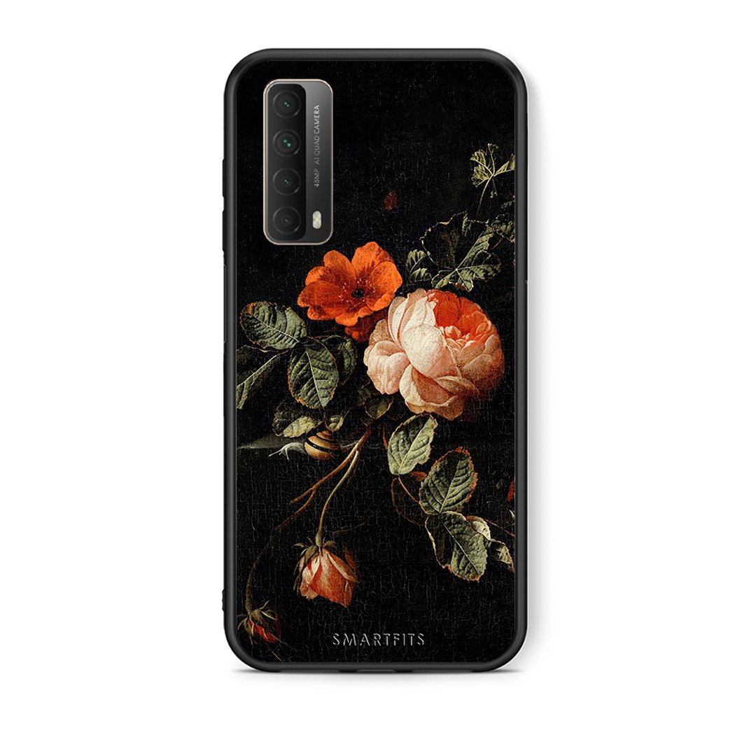 Θήκη Huawei P Smart 2021 Vintage Roses από τη Smartfits με σχέδιο στο πίσω μέρος και μαύρο περίβλημα | Huawei P Smart 2021 Vintage Roses case with colorful back and black bezels
