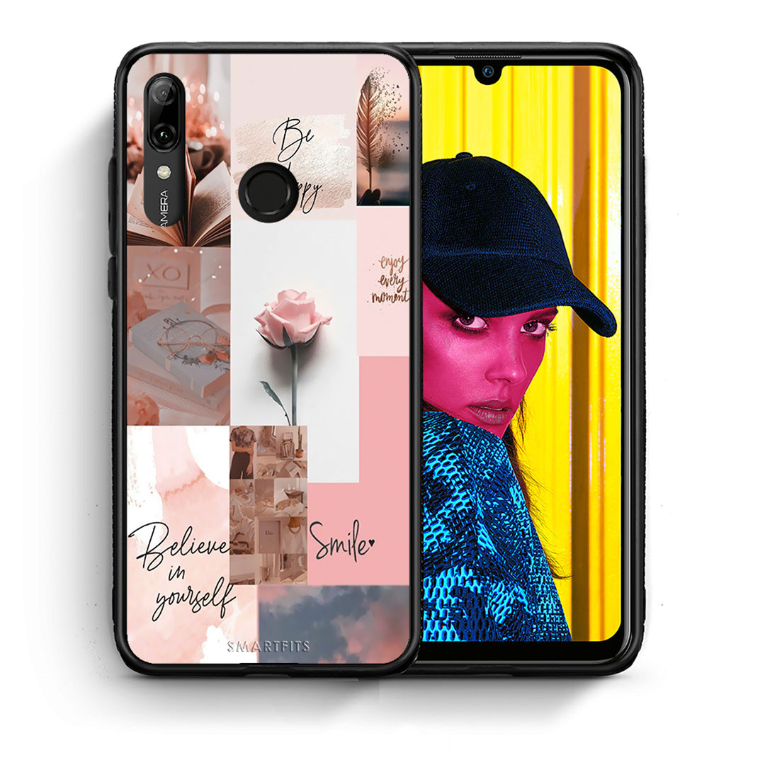 Θήκη Huawei P Smart 2019 Aesthetic Collage από τη Smartfits με σχέδιο στο πίσω μέρος και μαύρο περίβλημα | Huawei P Smart 2019 Aesthetic Collage case with colorful back and black bezels