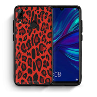 Thumbnail for Θήκη Huawei P Smart 2019 Red Leopard Animal από τη Smartfits με σχέδιο στο πίσω μέρος και μαύρο περίβλημα | Huawei P Smart 2019 Red Leopard Animal case with colorful back and black bezels