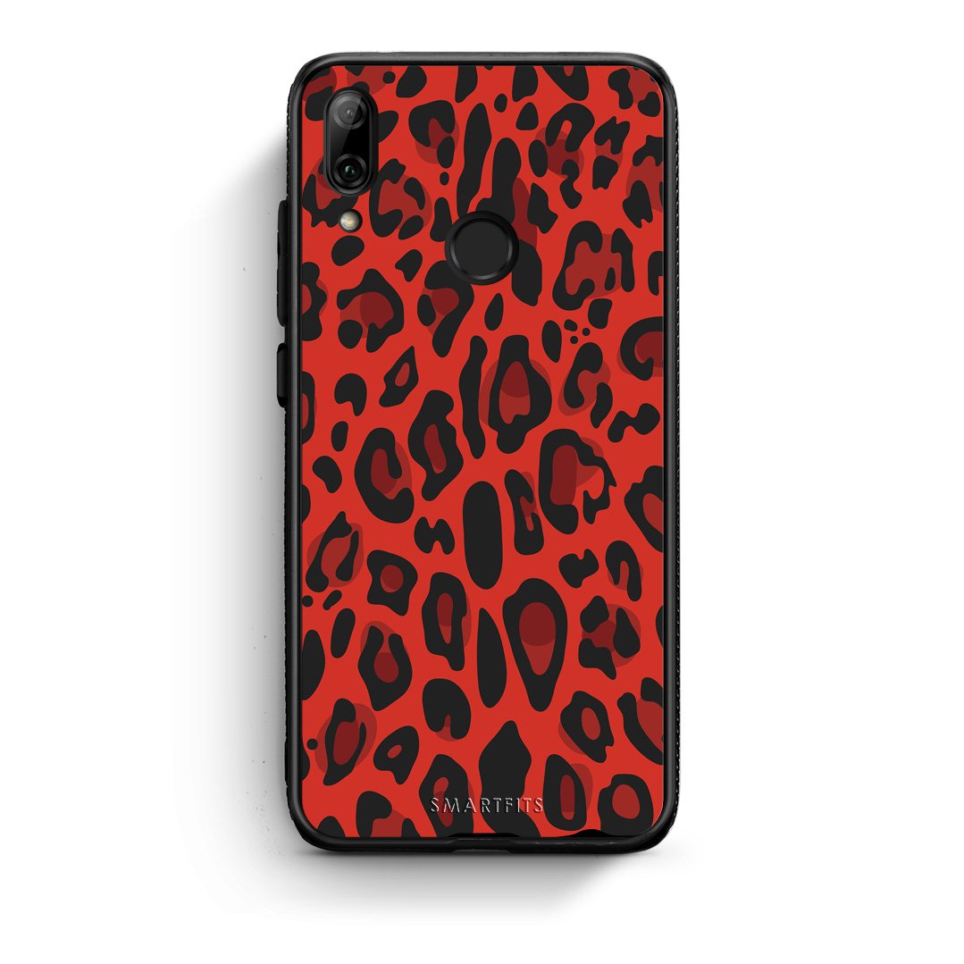 4 - Huawei P Smart 2019 Red Leopard Animal case, cover, bumper