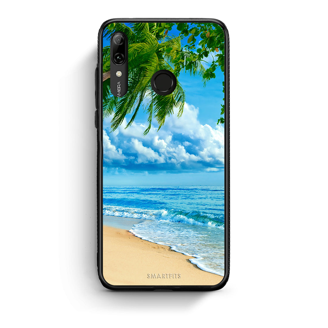Huawei P Smart 2019 Beautiful Beach θήκη από τη Smartfits με σχέδιο στο πίσω μέρος και μαύρο περίβλημα | Smartphone case with colorful back and black bezels by Smartfits