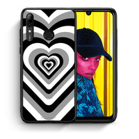 Thumbnail for Θήκη Huawei P Smart 2019 Black Hearts από τη Smartfits με σχέδιο στο πίσω μέρος και μαύρο περίβλημα | Huawei P Smart 2019 Black Hearts case with colorful back and black bezels