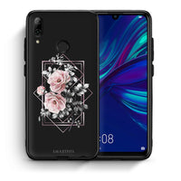 Thumbnail for Θήκη Huawei P Smart 2019 Frame Flower από τη Smartfits με σχέδιο στο πίσω μέρος και μαύρο περίβλημα | Huawei P Smart 2019 Frame Flower case with colorful back and black bezels
