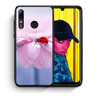 Thumbnail for Θήκη Huawei P Smart 2019 Ladybug Flower από τη Smartfits με σχέδιο στο πίσω μέρος και μαύρο περίβλημα | Huawei P Smart 2019 Ladybug Flower case with colorful back and black bezels