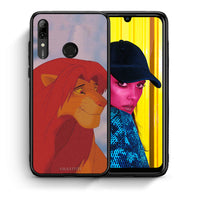 Thumbnail for Θήκη Αγίου Βαλεντίνου Huawei P Smart 2019 Lion Love 1 από τη Smartfits με σχέδιο στο πίσω μέρος και μαύρο περίβλημα | Huawei P Smart 2019 Lion Love 1 case with colorful back and black bezels