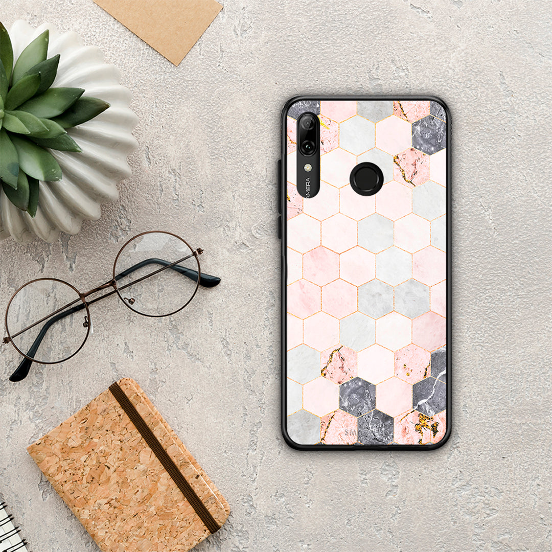 Marble Hexagon Pink - Huawei P Smart 2019 / P Smart+ / Nova 3i case