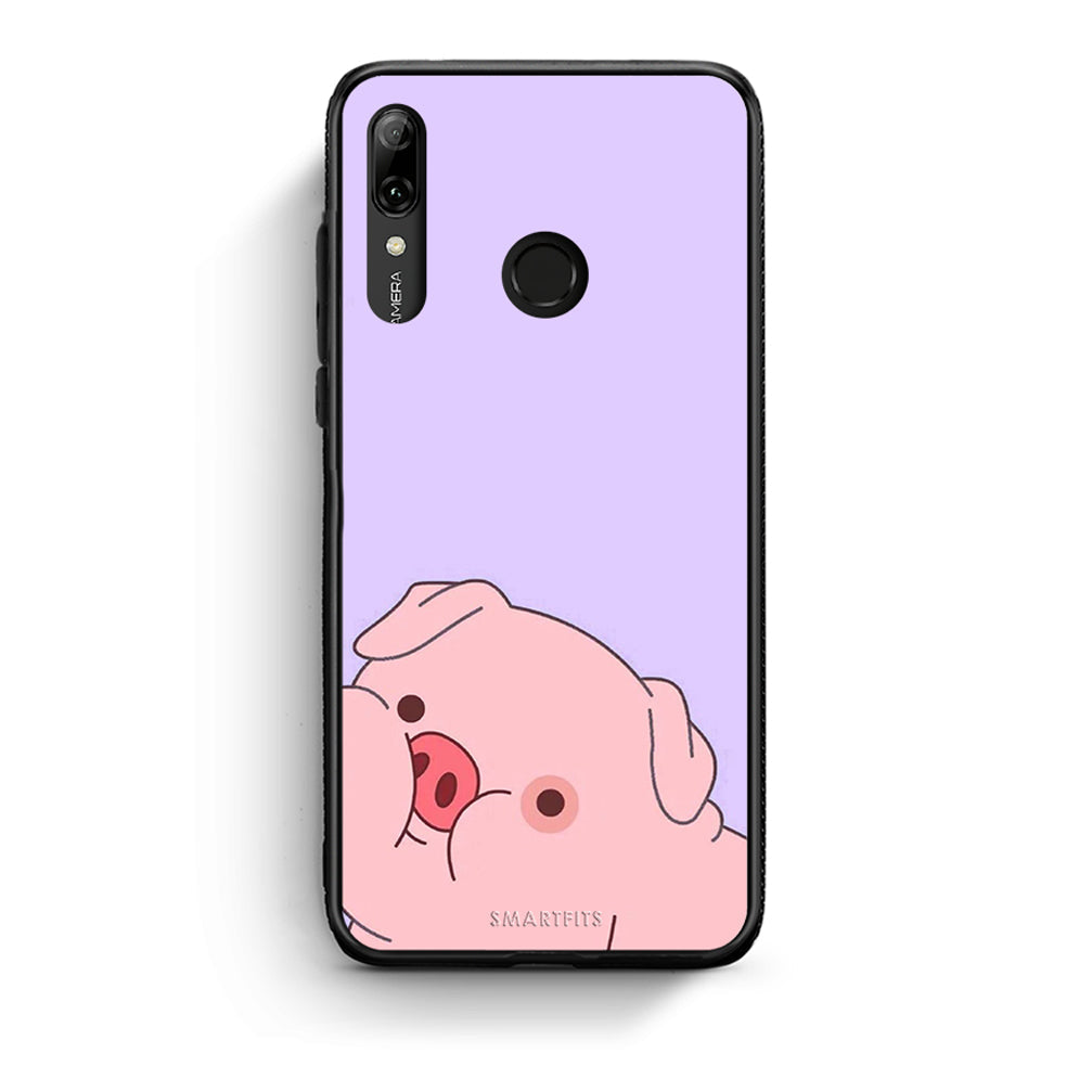 Huawei P Smart 2019 Pig Love 2 Θήκη Αγίου Βαλεντίνου από τη Smartfits με σχέδιο στο πίσω μέρος και μαύρο περίβλημα | Smartphone case with colorful back and black bezels by Smartfits