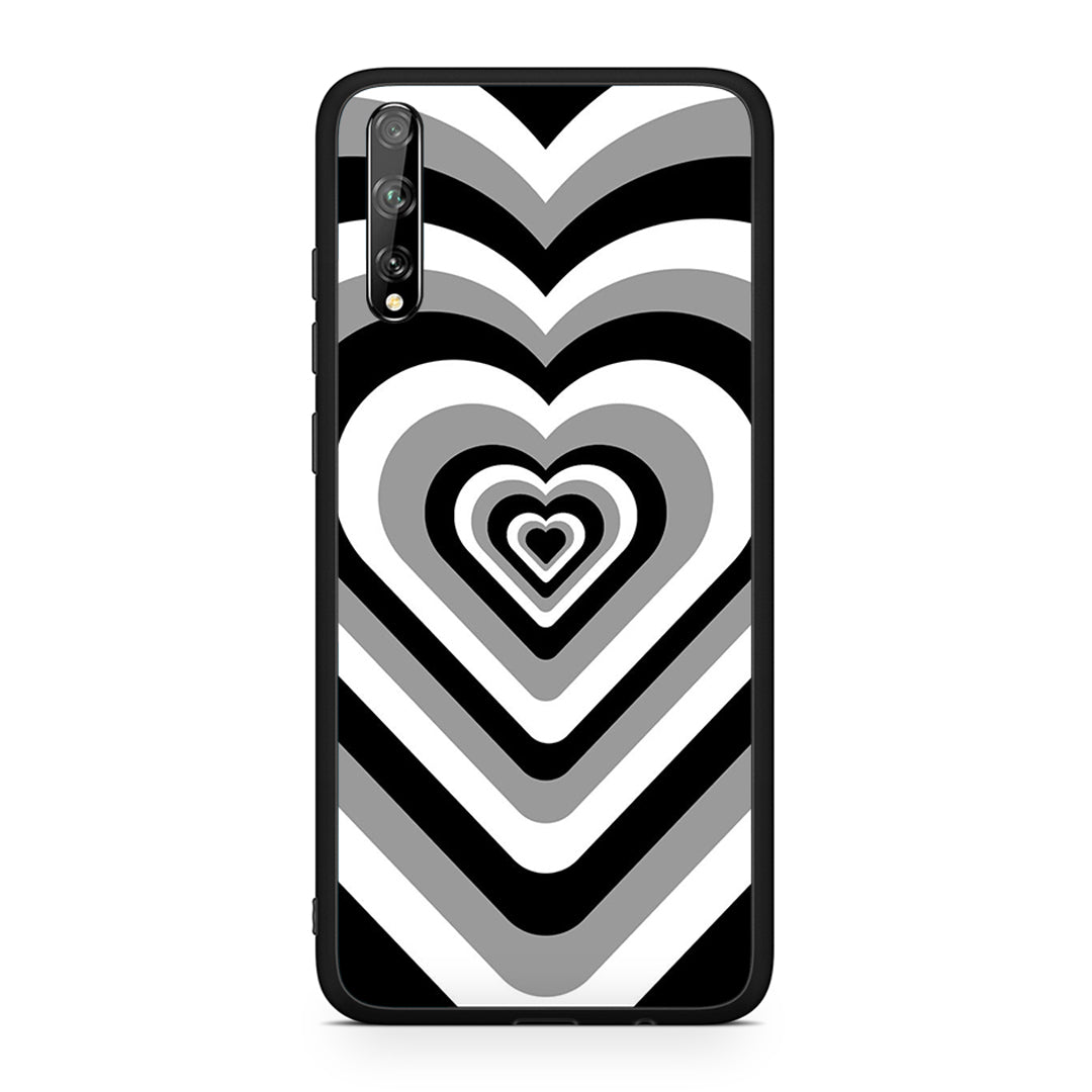 Huawei P Smart S Black Hearts θήκη από τη Smartfits με σχέδιο στο πίσω μέρος και μαύρο περίβλημα | Smartphone case with colorful back and black bezels by Smartfits