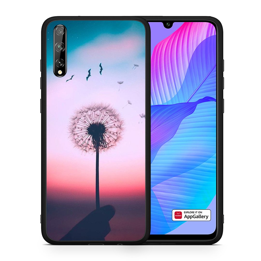 Θήκη Huawei P Smart S Wish Boho από τη Smartfits με σχέδιο στο πίσω μέρος και μαύρο περίβλημα | Huawei P Smart S Wish Boho case with colorful back and black bezels