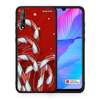 Thumbnail for Θήκη Huawei P Smart S Candy Cane από τη Smartfits με σχέδιο στο πίσω μέρος και μαύρο περίβλημα | Huawei P Smart S Candy Cane case with colorful back and black bezels