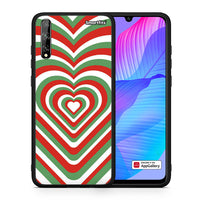 Thumbnail for Θήκη Huawei P Smart S Christmas Hearts από τη Smartfits με σχέδιο στο πίσω μέρος και μαύρο περίβλημα | Huawei P Smart S Christmas Hearts case with colorful back and black bezels