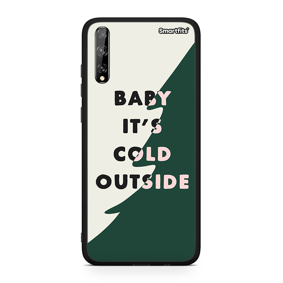 Huawei P Smart S Cold Outside θήκη από τη Smartfits με σχέδιο στο πίσω μέρος και μαύρο περίβλημα | Smartphone case with colorful back and black bezels by Smartfits