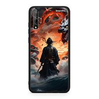 Thumbnail for Huawei P Smart S Dragons Fight θήκη από τη Smartfits με σχέδιο στο πίσω μέρος και μαύρο περίβλημα | Smartphone case with colorful back and black bezels by Smartfits