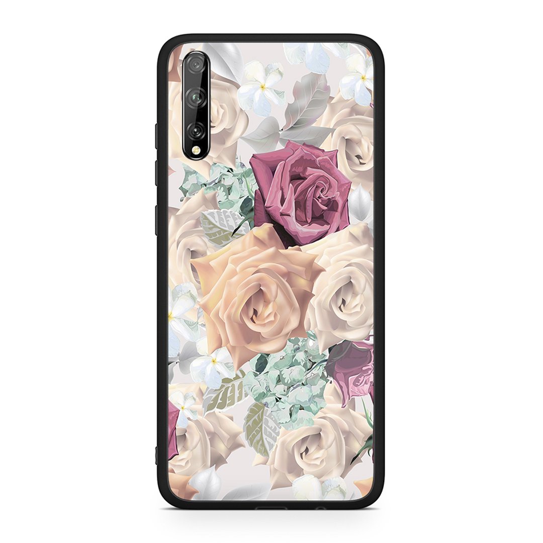 Huawei P Smart S Bouquet Floral θήκη από τη Smartfits με σχέδιο στο πίσω μέρος και μαύρο περίβλημα | Smartphone case with colorful back and black bezels by Smartfits