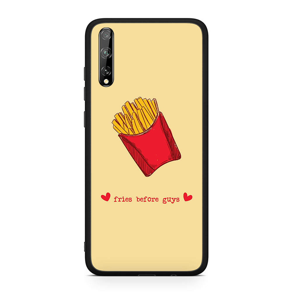 Huawei P Smart S Fries Before Guys Θήκη Αγίου Βαλεντίνου από τη Smartfits με σχέδιο στο πίσω μέρος και μαύρο περίβλημα | Smartphone case with colorful back and black bezels by Smartfits