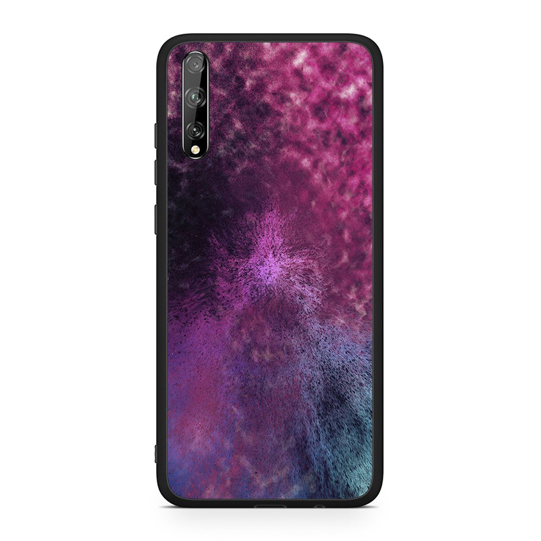 Huawei P Smart S Aurora Galaxy θήκη από τη Smartfits με σχέδιο στο πίσω μέρος και μαύρο περίβλημα | Smartphone case with colorful back and black bezels by Smartfits