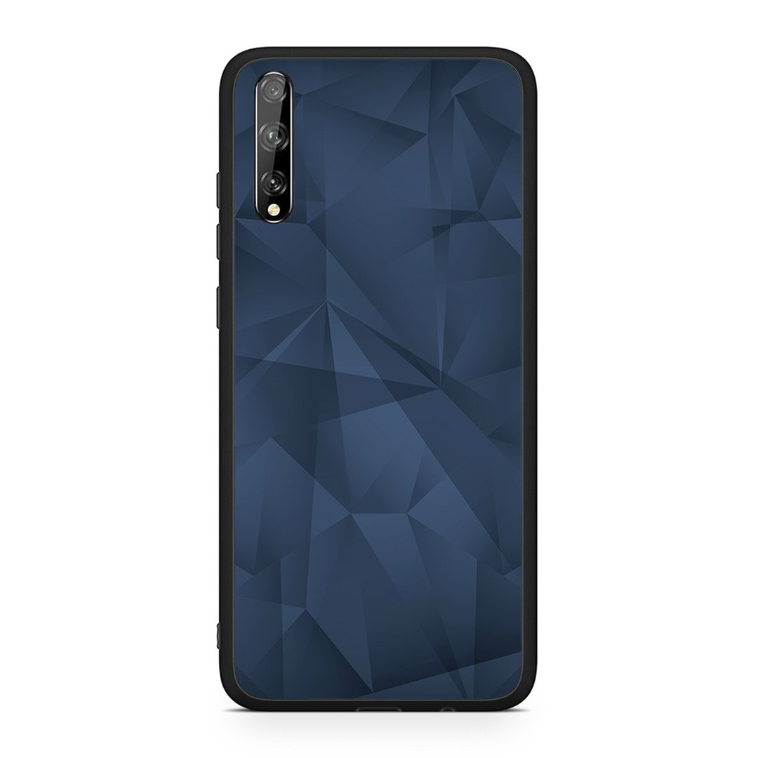 Huawei P Smart S Blue Abstract Geometric θήκη από τη Smartfits με σχέδιο στο πίσω μέρος και μαύρο περίβλημα | Smartphone case with colorful back and black bezels by Smartfits