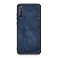 Thumbnail for Huawei P Smart S Blue Abstract Geometric θήκη από τη Smartfits με σχέδιο στο πίσω μέρος και μαύρο περίβλημα | Smartphone case with colorful back and black bezels by Smartfits