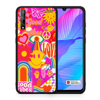 Thumbnail for Θήκη Huawei P Smart S Hippie Love από τη Smartfits με σχέδιο στο πίσω μέρος και μαύρο περίβλημα | Huawei P Smart S Hippie Love case with colorful back and black bezels