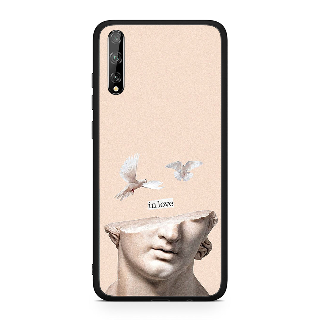 Huawei P Smart S In Love θήκη από τη Smartfits με σχέδιο στο πίσω μέρος και μαύρο περίβλημα | Smartphone case with colorful back and black bezels by Smartfits