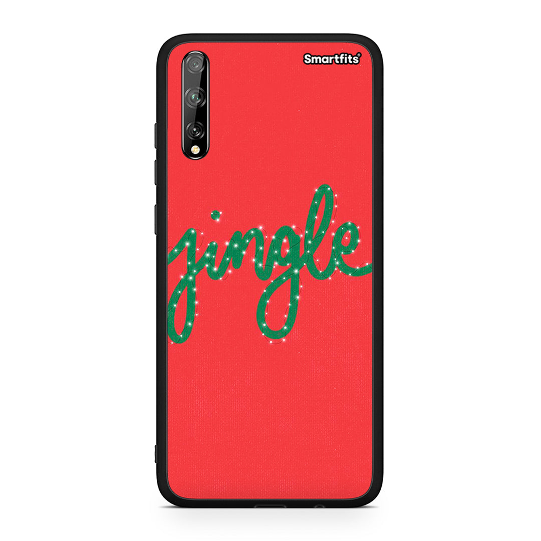 Huawei P Smart S Jingle Xmas θήκη από τη Smartfits με σχέδιο στο πίσω μέρος και μαύρο περίβλημα | Smartphone case with colorful back and black bezels by Smartfits