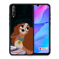 Thumbnail for Θήκη Αγίου Βαλεντίνου Huawei P Smart S Lady And Tramp 2 από τη Smartfits με σχέδιο στο πίσω μέρος και μαύρο περίβλημα | Huawei P Smart S Lady And Tramp 2 case with colorful back and black bezels