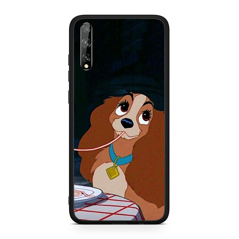 Huawei P Smart S Lady And Tramp 2 Θήκη Αγίου Βαλεντίνου από τη Smartfits με σχέδιο στο πίσω μέρος και μαύρο περίβλημα | Smartphone case with colorful back and black bezels by Smartfits