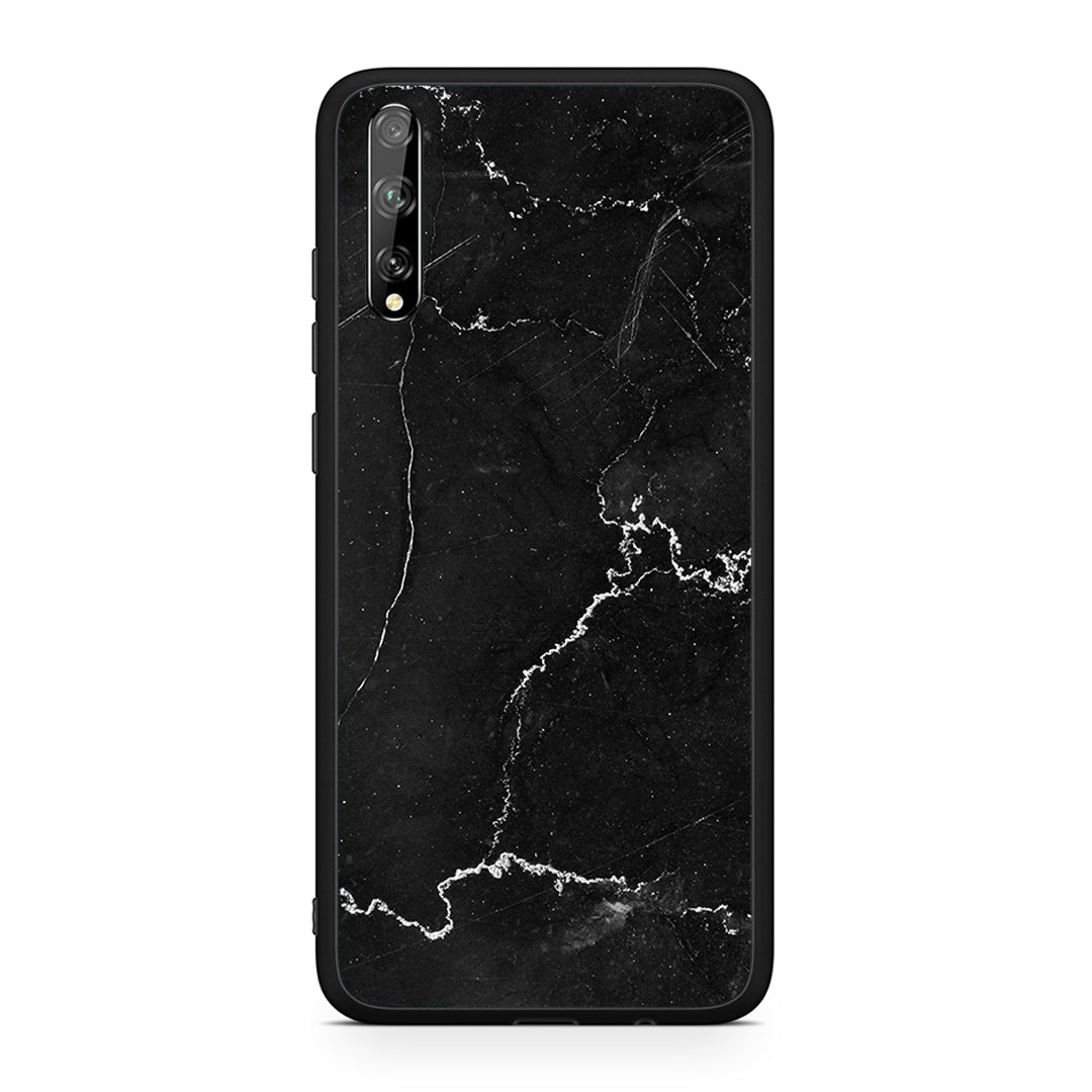 Huawei P Smart S Marble Black θήκη από τη Smartfits με σχέδιο στο πίσω μέρος και μαύρο περίβλημα | Smartphone case with colorful back and black bezels by Smartfits