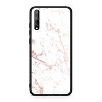 Thumbnail for Huawei P Smart S Pink Splash Marble θήκη από τη Smartfits με σχέδιο στο πίσω μέρος και μαύρο περίβλημα | Smartphone case with colorful back and black bezels by Smartfits