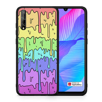 Thumbnail for Θήκη Huawei P Smart S Melting Rainbow από τη Smartfits με σχέδιο στο πίσω μέρος και μαύρο περίβλημα | Huawei P Smart S Melting Rainbow case with colorful back and black bezels