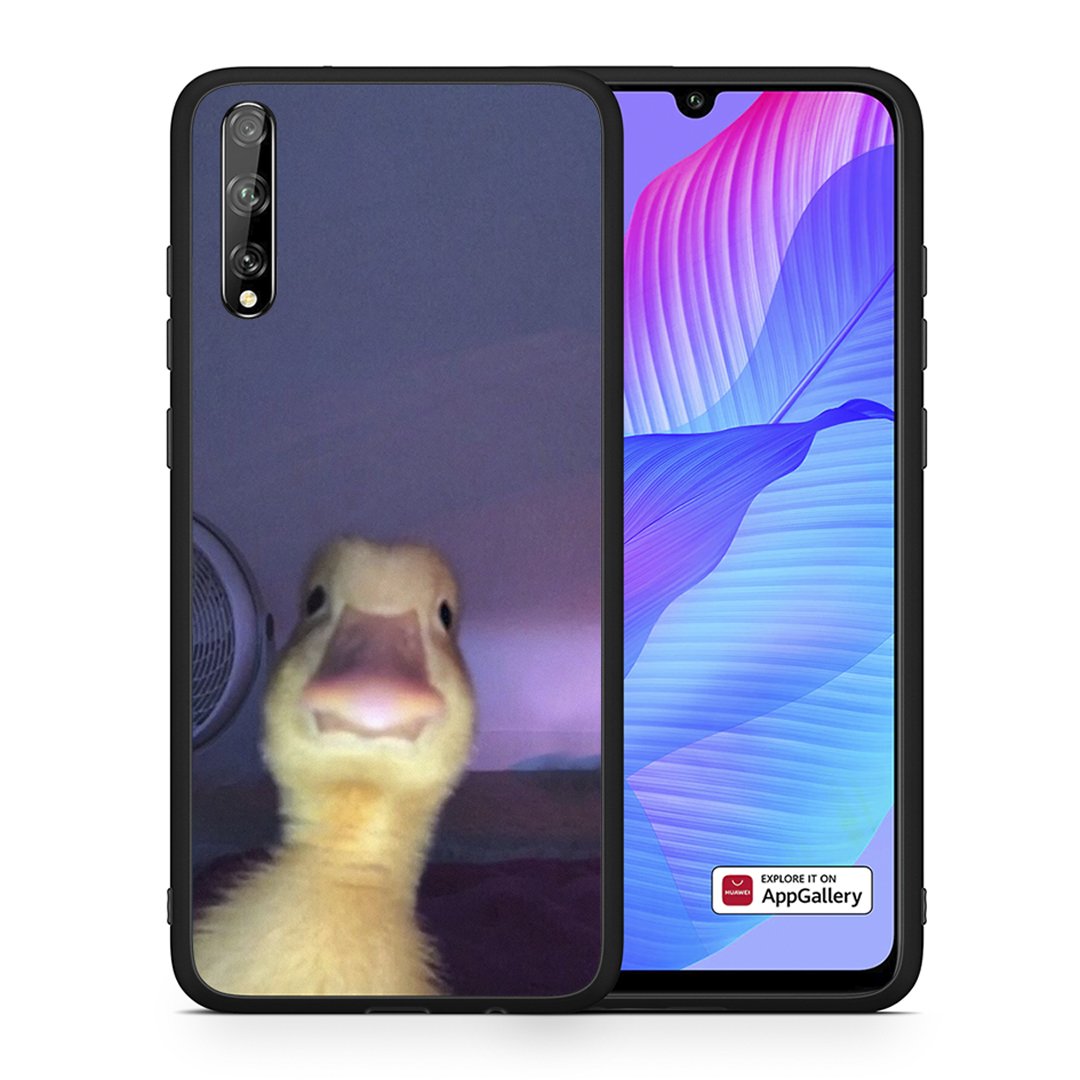 Θήκη Huawei P Smart S Meme Duck από τη Smartfits με σχέδιο στο πίσω μέρος και μαύρο περίβλημα | Huawei P Smart S Meme Duck case with colorful back and black bezels