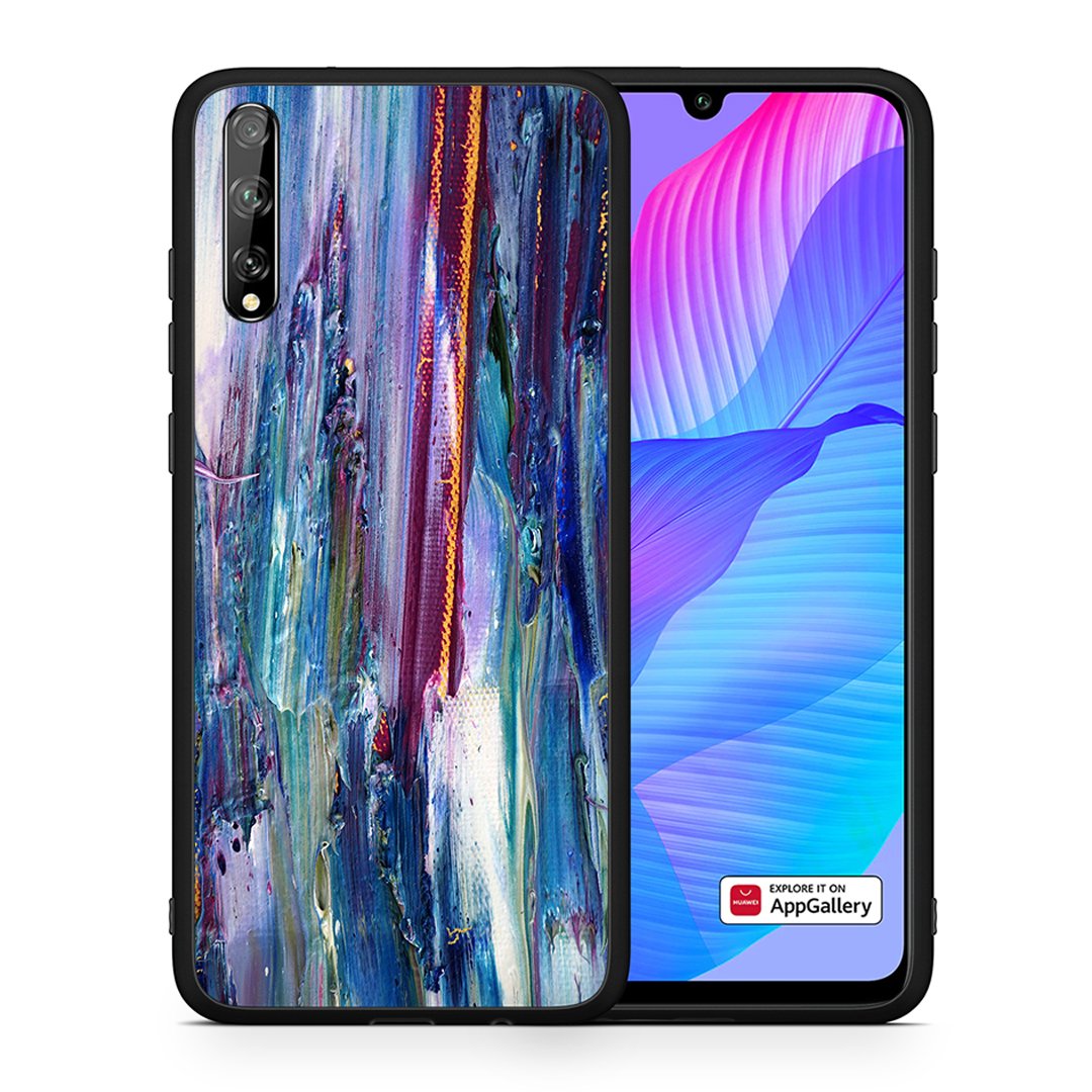 Θήκη Huawei P Smart S Winter Paint από τη Smartfits με σχέδιο στο πίσω μέρος και μαύρο περίβλημα | Huawei P Smart S Winter Paint case with colorful back and black bezels