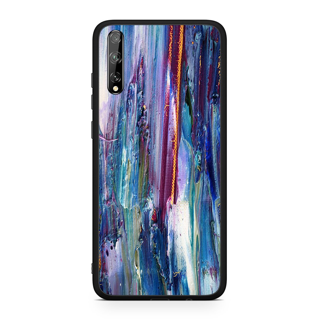 Huawei P Smart S Paint Winter θήκη από τη Smartfits με σχέδιο στο πίσω μέρος και μαύρο περίβλημα | Smartphone case with colorful back and black bezels by Smartfits