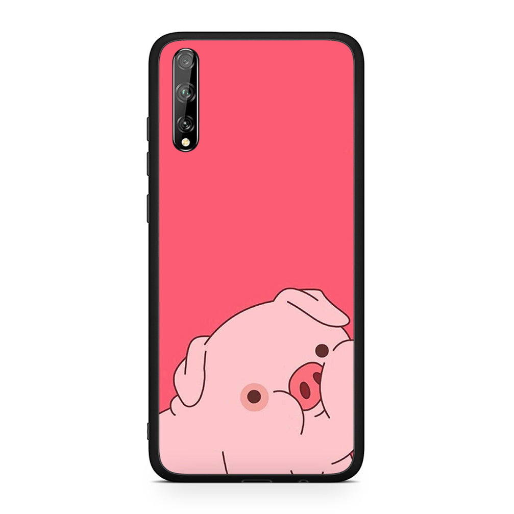 Huawei P Smart S Pig Love 1 Θήκη Αγίου Βαλεντίνου από τη Smartfits με σχέδιο στο πίσω μέρος και μαύρο περίβλημα | Smartphone case with colorful back and black bezels by Smartfits