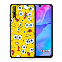 Thumbnail for Θήκη Huawei P Smart S Sponge PopArt από τη Smartfits με σχέδιο στο πίσω μέρος και μαύρο περίβλημα | Huawei P Smart S Sponge PopArt case with colorful back and black bezels