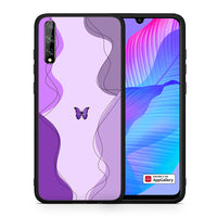 Thumbnail for Θήκη Αγίου Βαλεντίνου Huawei P Smart S Purple Mariposa από τη Smartfits με σχέδιο στο πίσω μέρος και μαύρο περίβλημα | Huawei P Smart S Purple Mariposa case with colorful back and black bezels
