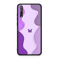 Thumbnail for Huawei P Smart S Purple Mariposa Θήκη Αγίου Βαλεντίνου από τη Smartfits με σχέδιο στο πίσω μέρος και μαύρο περίβλημα | Smartphone case with colorful back and black bezels by Smartfits