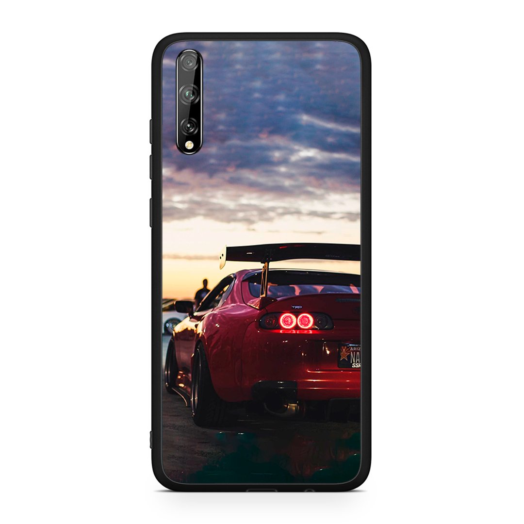Huawei P Smart S Racing Supra θήκη από τη Smartfits με σχέδιο στο πίσω μέρος και μαύρο περίβλημα | Smartphone case with colorful back and black bezels by Smartfits