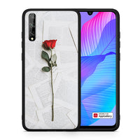 Thumbnail for Θήκη Huawei P Smart S Red Rose από τη Smartfits με σχέδιο στο πίσω μέρος και μαύρο περίβλημα | Huawei P Smart S Red Rose case with colorful back and black bezels