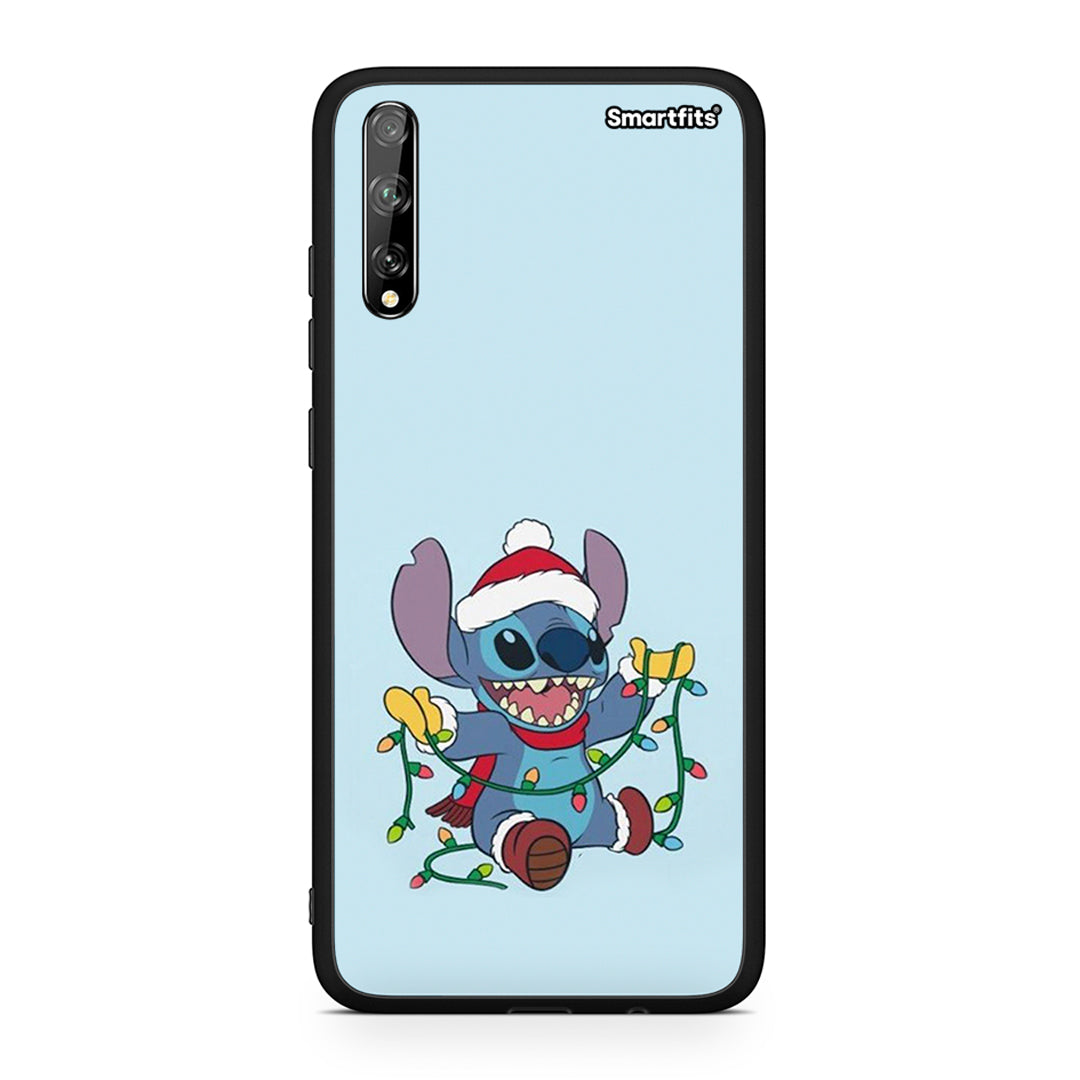 Huawei P Smart S Santa Stich θήκη από τη Smartfits με σχέδιο στο πίσω μέρος και μαύρο περίβλημα | Smartphone case with colorful back and black bezels by Smartfits