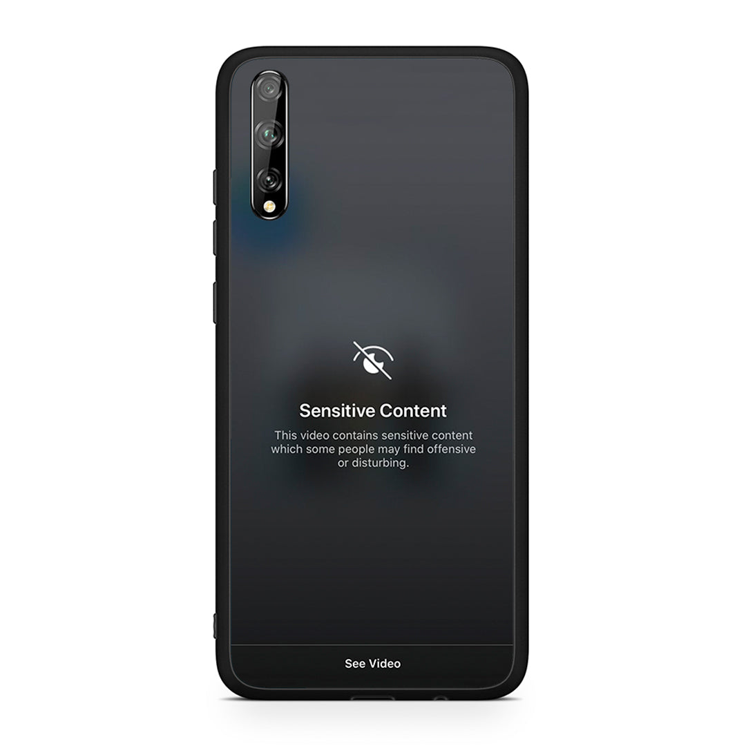 Huawei P Smart S Sensitive Content θήκη από τη Smartfits με σχέδιο στο πίσω μέρος και μαύρο περίβλημα | Smartphone case with colorful back and black bezels by Smartfits